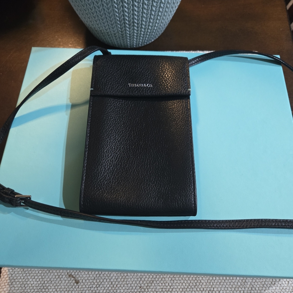 Tiffany & Co. Black Leather Crossbody Bag
